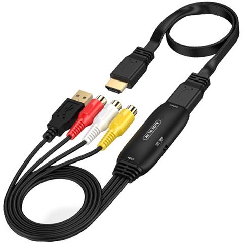 Convertitore Av A Hdmi - Adattatore Av2hdmi Con Cavo A 2 Estremità, Connettore Femmina Per Connettività Avanzata - Foto 2