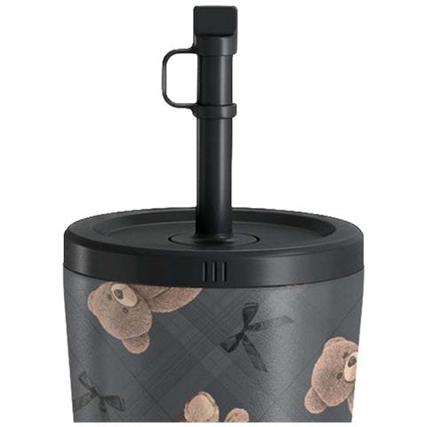 Bottiglia Termica Da Viaggio 500 Ml Design Motivo Orsetti, Nero - Foto 5