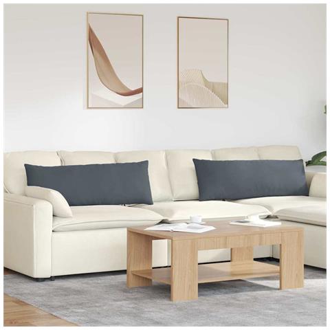Cuscini da Divano 2 pcs Grigio scuro 120 x 40 cm - Foto 2