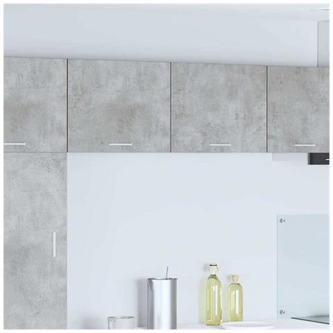 Armadio pensile Riga Grigio Cemento e Bianco 50 x 31 x 40 cm - Foto 2