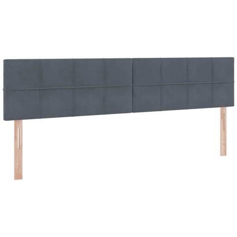 Letto con Contenitore Grigio scuro 200 x 200 cm Velluto - Foto 9