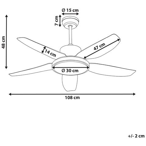 Ventilatore A Soffitto Con Luce Louvet Nero - Foto 6