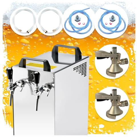 Set Completo Spillatore Birra Dispenser Birra Macchina Per Birra - Kontakt 40/k 2-linee 50 Litri /h Keg Adattatore Da 5 Litri Keg 2 Type D - Foto 1