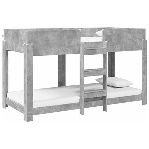Letto a Castello per Bambini Grigio cemento 100 x 200 cm - Foto 1