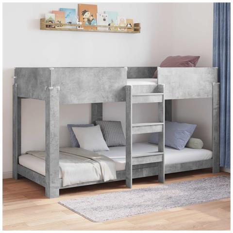 Letto a Castello per Bambini Grigio cemento 100 x 200 cm - Foto 2
