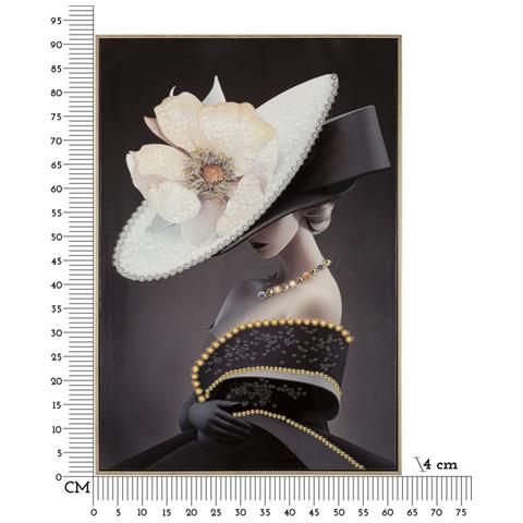 Stampa Su Tela Donna Con Fiore 1-multicolore-legno-62x4x92 Cm - Foto 7