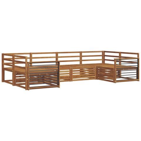 Set divani 6 pcs Naturale Legno di Acacia Massello - Foto 1