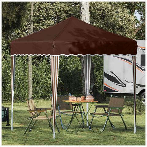 Tenda per feste a pop-up 195 x 195 x 245 cm Marrone - Foto 2