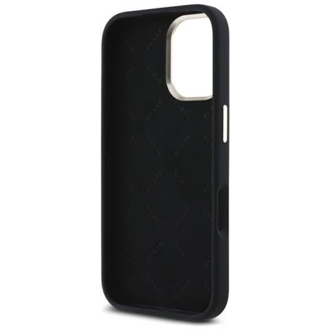 Custodia Iphone 16 Guess Silicone Nera Con Logo - Una Scelta Affidabile - Foto 7