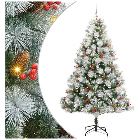 Albero di Natale artificiale Verde e bianco 240 cm - Foto 1