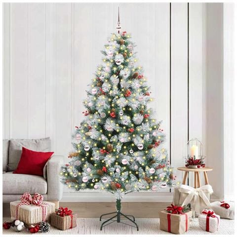 Albero di Natale artificiale Verde e bianco 240 cm - Foto 2