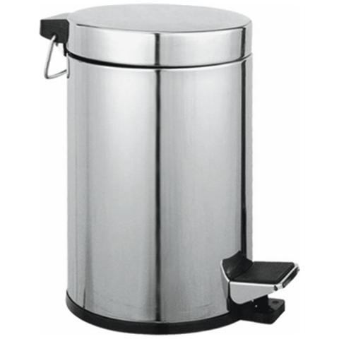 Cestino Rifiuti Bagno Acciaio Inox Cromato 3Lt H26Cm Maurer Aqua - Foto 1