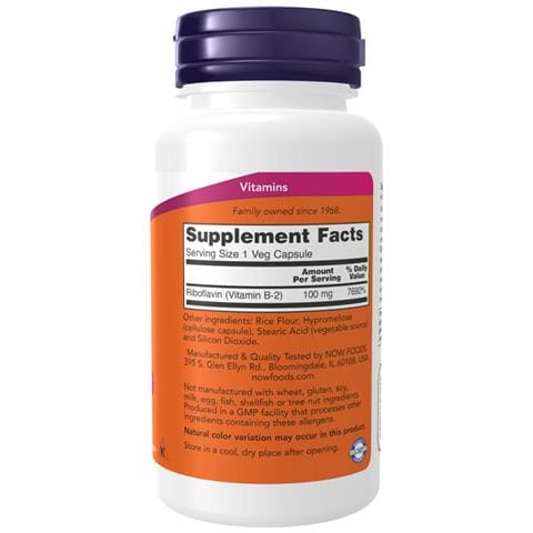 Vitamin B-2 Riboflavin 100mg 100 Capsule - Vitamine - Foto 3