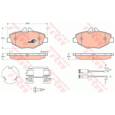Kit Pastiglie Freno Gdb1542 - Foto 1