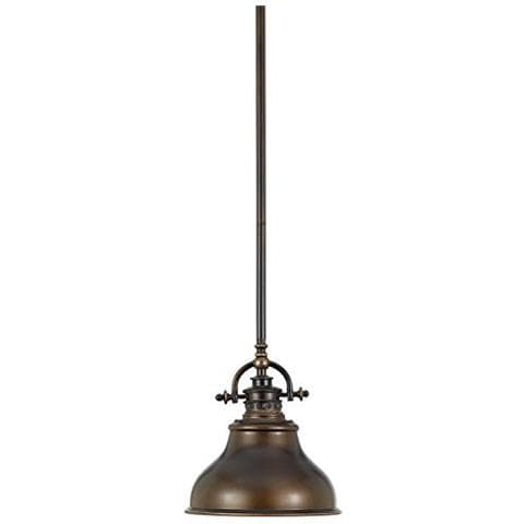 Quoizel Qz / emery / p / s Pn - Lampadario Da Soffitto, In Bronzo, 20,3 X 20,3 X 22,9 Cm - Foto 1