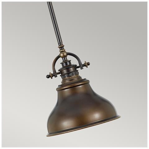 Quoizel Qz / emery / p / s Pn - Lampadario Da Soffitto, In Bronzo, 20,3 X 20,3 X 22,9 Cm - Foto 5