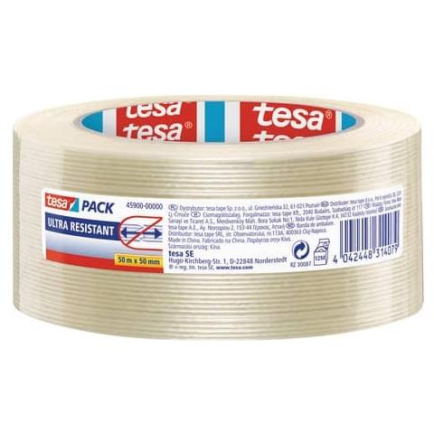 Nastri Adesivi Per La Spedizione Mono-filament 250 N / cm Trasparente Rinforzato 50 Mm X 50 M - 04590-00002-00 - Foto 1