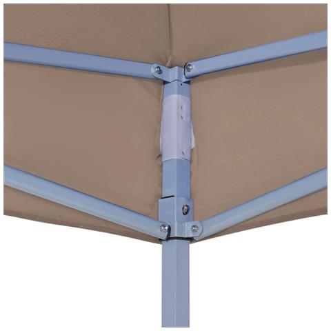 Tetto Per Tendone Per Feste 2x2 M Grigio Talpa 270 G / m? - Foto 2