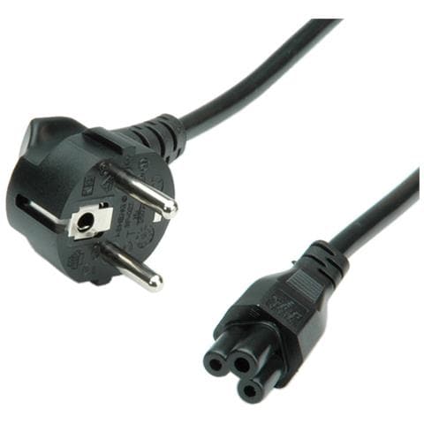 Power Cable, Straight Compaq Connector, 1,8m, 250V, 2,5A, Notebook Female IEC320 C5, Schuko Plug - Foto 2