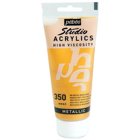 Pittura Acrilica Metallizzata - Oro Ricco - 100 Ml - Foto 1