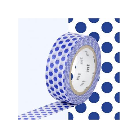 Nastro Adesivo Decorativo Con Punti - Blu Scuro - 1,5 Cm X 7 M - Foto 1