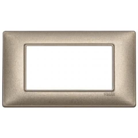 Placca 4 Moduli Serie Plana Colore Metallo Bronzo Metallizzato - 14654.70 - Foto 1