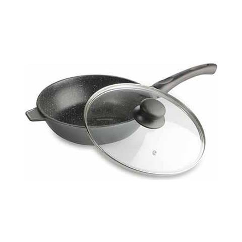 Kitchenpro - Sauteuse Façon Pierre + Couvercle En Verre - 24cm - Foto 1
