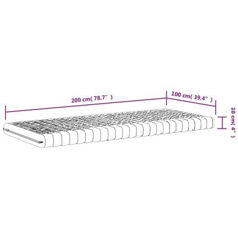 Materasso In Schiuma Bianco 100x200 Cm 7 Zone Durezza 20 Ild - Foto 2