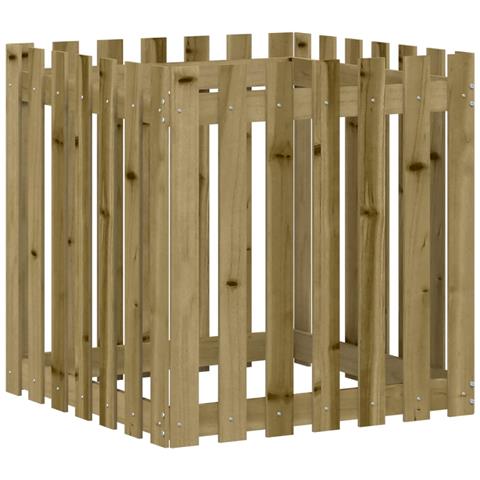Fioriera Giardino A Recinzione 70x70x70 Cm In Pino Impregnato - Foto 1
