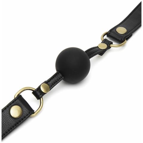 Solid Ball Gag Bound To You Ecopelle Medio Silicone - Foto 2