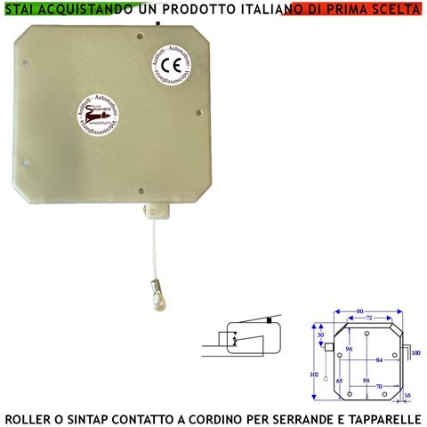 Switchallarm Contatto Antifurto A Cordino In Nylon Scorre Su Carrucola In Ottone Impulsi Veloci 50 Ms Necessita Di Con - Foto 1