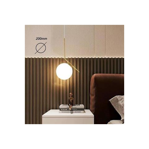 Lampada Da Soffitto Con Sfera Di Vetro Attacco G9 Lampadario Sospeso Oro Ip20 - Foto 1