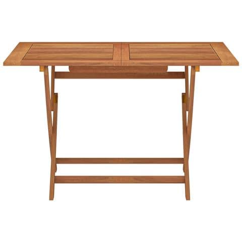 Tavolo Giardino Pieghevole 120x70x75cm Legno Massello Eucalipto - Foto 2