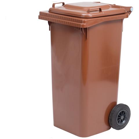 Bidone Per Raccolta Differenziata Con Ruote 120lt Ics - Maroon - Foto 1