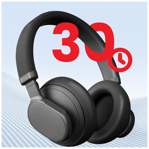 Cuffie Bluetooth Con Riduzione Del Rumore Autonomia 30 Ore, Nero - Foto 2