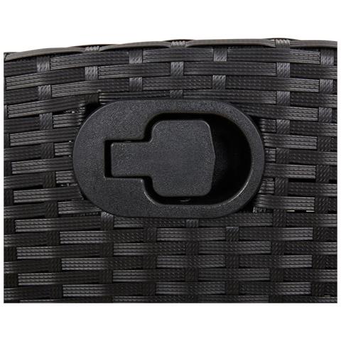 Set da Bistrò 3 pz con Cuscini Nero in Polyrattan - Foto 10