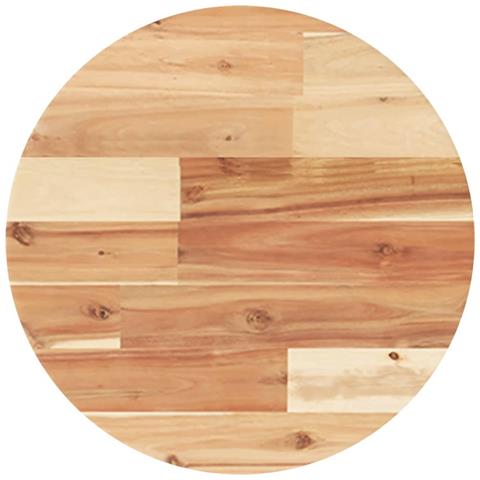 Piano Tavolo Rotondo 40x4 Cm In Legno Massello Di Acacia - Foto 2