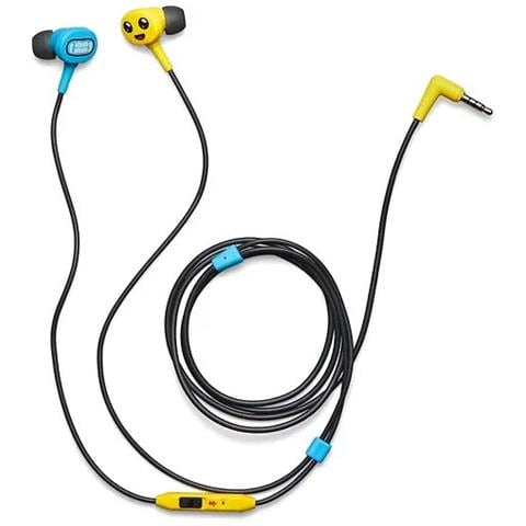 Auricolare Stereo con Microfono + Tasto volume - Nero / Blu / Giallo - Foto 2