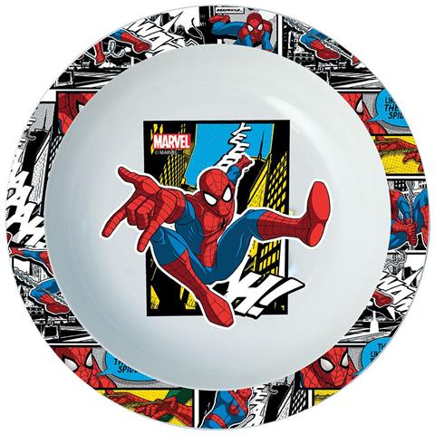 Piatto Fondo Originale Spiderman In Plastica Rigida Per Bambini - Foto 1