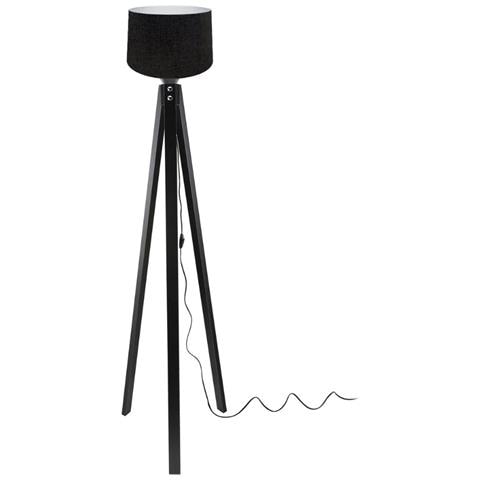 Lampada Da Terra Decone3566 Con Piantana Nera E Paralume Nero - Foto 1