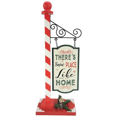 Decorazione Natalizia Cartello In Legno Cm 16x48 - Foto 1