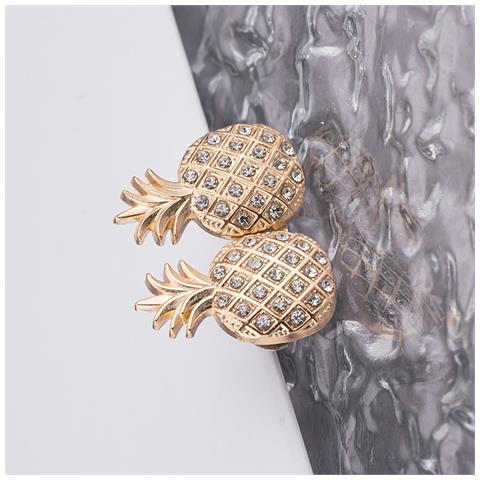 Fibbia Per Cintura A Forma Di Ananas Per Jeans - 5 Paia Gold - Foto 2
