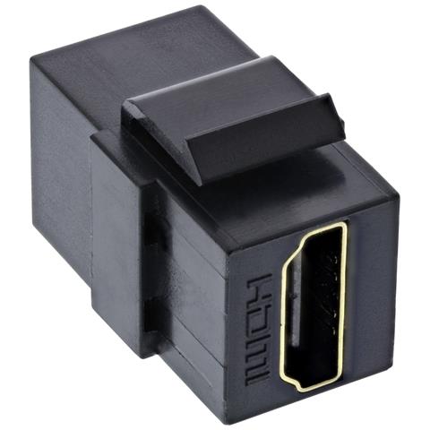 HDMI Keystone Snap-In insert 4K / 60Hz, presa HDMI A, nero - Foto 1