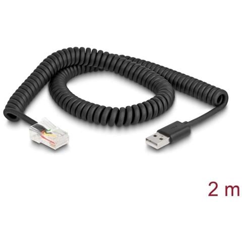 Cavo A Spirale Da Rj50 A Usb 2.0 Tipo A Da 2 M - Foto 1
