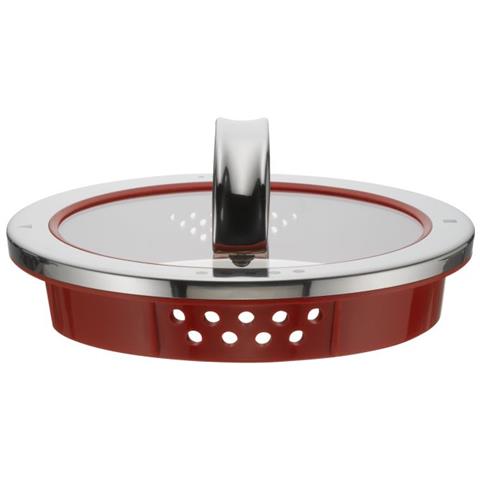 8900541245 coperchio per pentola Rotondo Rosso, Acciaio inox - Foto 2