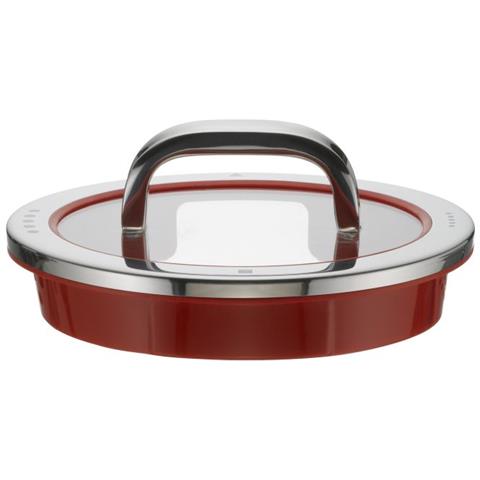 8900541245 coperchio per pentola Rotondo Rosso, Acciaio inox - Foto 6