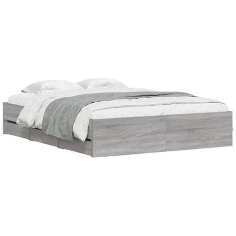 Giroletto Cassetti Grigio Sonoma 150x200 Cm Legno Multistrato - Foto 3