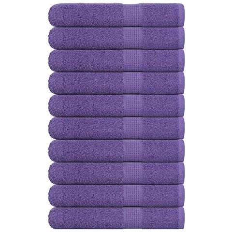 Asciugamani Per Sauna 10 Pz Viola 80x200cm 360g/m 100% Cotone - Foto 1