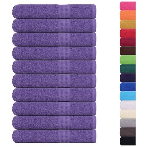 Asciugamani Per Sauna 10 Pz Viola 80x200cm 360g/m 100% Cotone - Foto 2