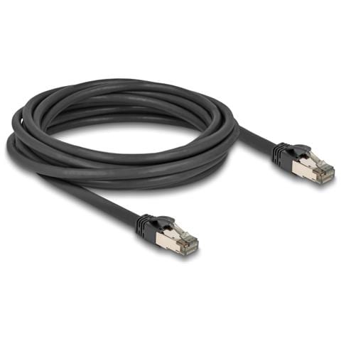 Cavo di rete RJ45 Cat. 6A U /FTP ultra-flessibile con rivestimento interno in metallo 5 m nero - Foto 2